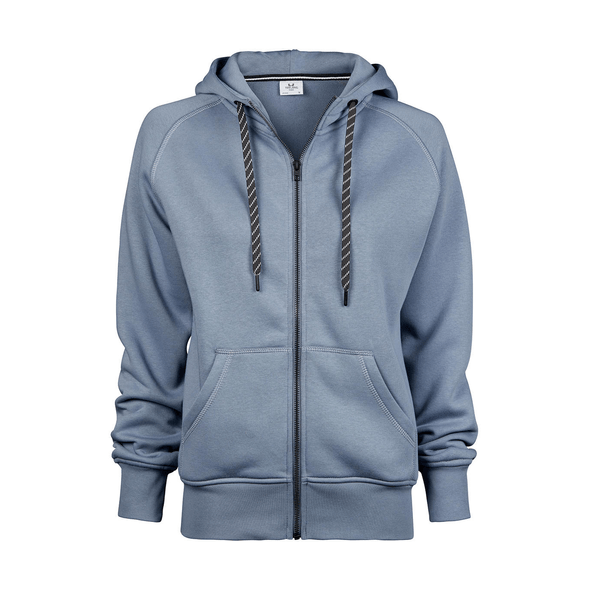 Tee Jays | Sweatshirt com capuz com fecho completo moda senhora